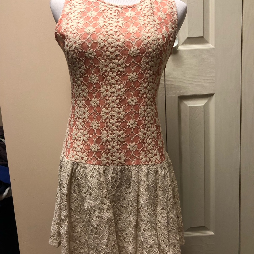 Esley Elegant Lace Overlay Dress